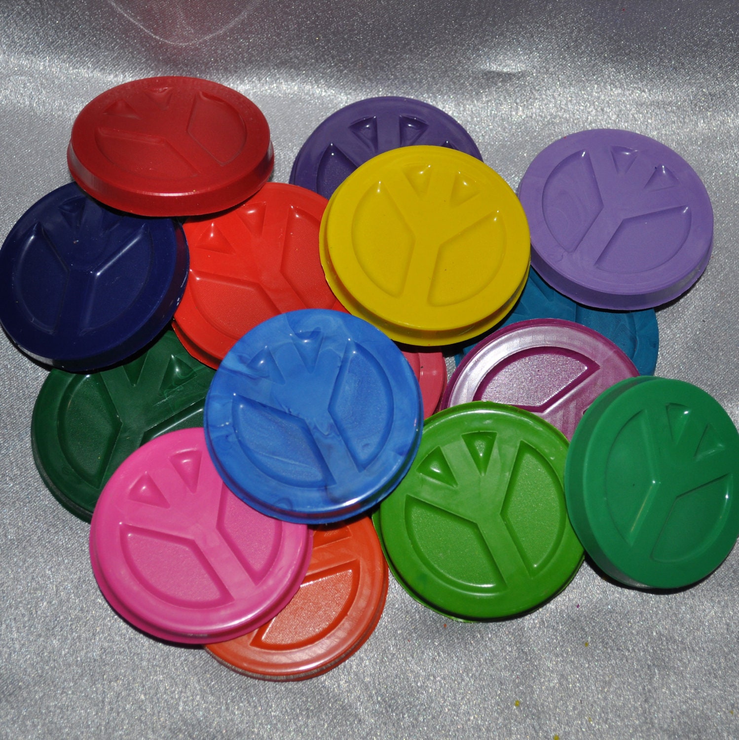 Recycled Crayons Peace Signs Total of 15 Crayons Il_170x135