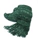 Hand Knit Scarf - Green Shimmer