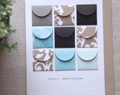 Happy Anniversary - Tiny Envelopes Card with Custom Messages