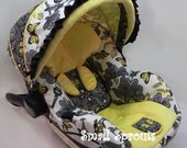 Custom Garden Meadow Infant Car Seat Cover 5 piece set