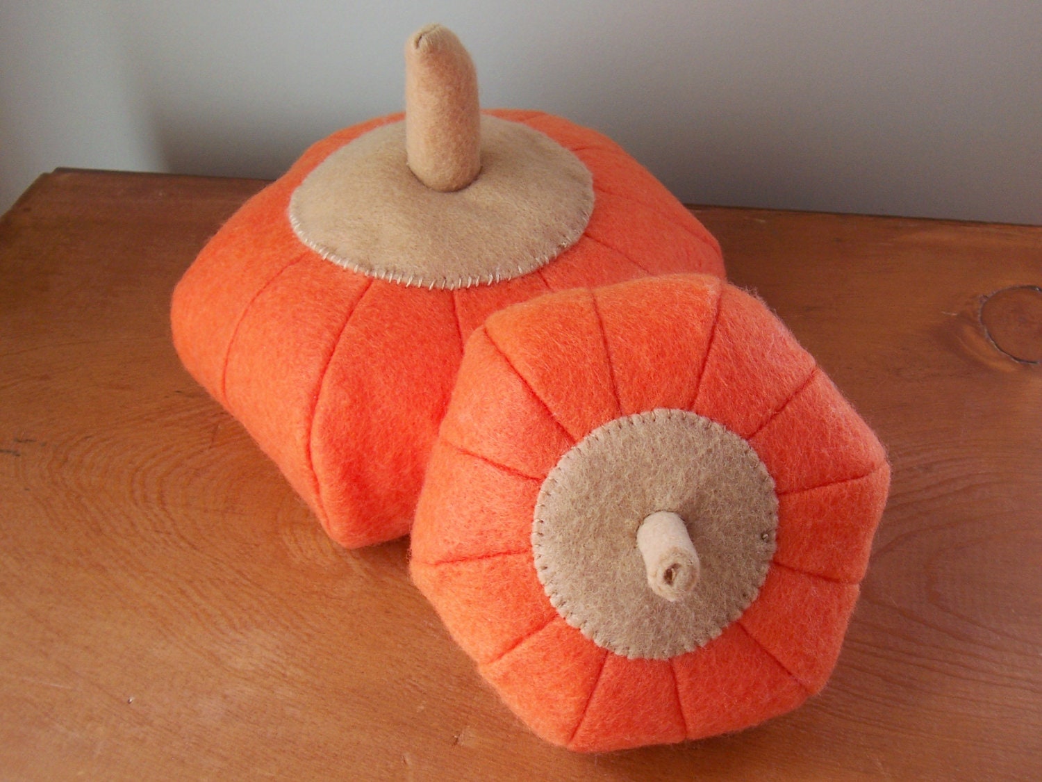 Felt Food Pumpkin Eco Friendly Pretend Play Food for Childrens Toy Kitchen - Small - Stuffed with Sustainable Bamboo Fiber