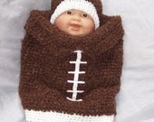 Football Cocoon Crochet Pattern PDF - INSTANT DOWNLOAD.