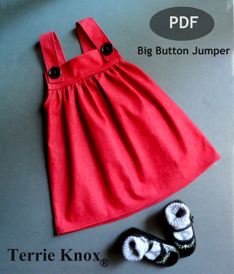 Pattern sewing children,Handmade patterns,Sewing Pattern Children,Sewing Pattern,Girl Dress Pattern,kids clothing,Big Button Jumper