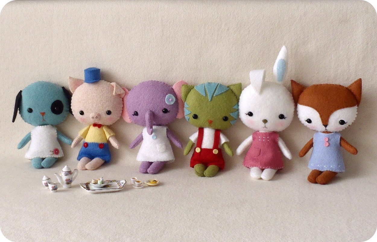 Pocket Pets pdf Pattern - Set of Six