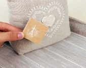 zakka EIFFEL POSTMARK Somssi Lace craft rubber stamp