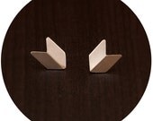 Silver Chevron Arrow Posts // Sterling Earrings