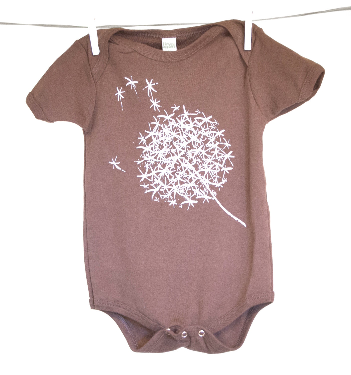 Dandelions, Dandelion Onesie, Cute baby clothes, baby girl, fall fashion, brown, organic, etsykids team
