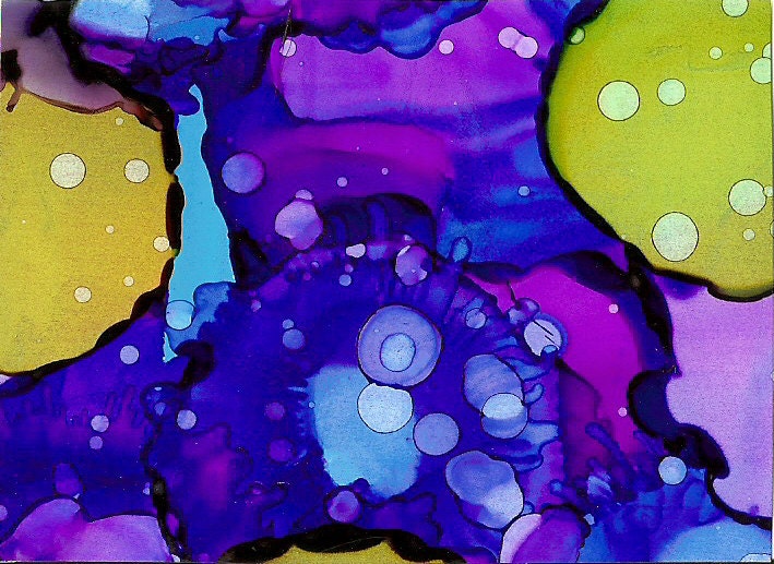 Original Alcohol Ink Painting ACEO