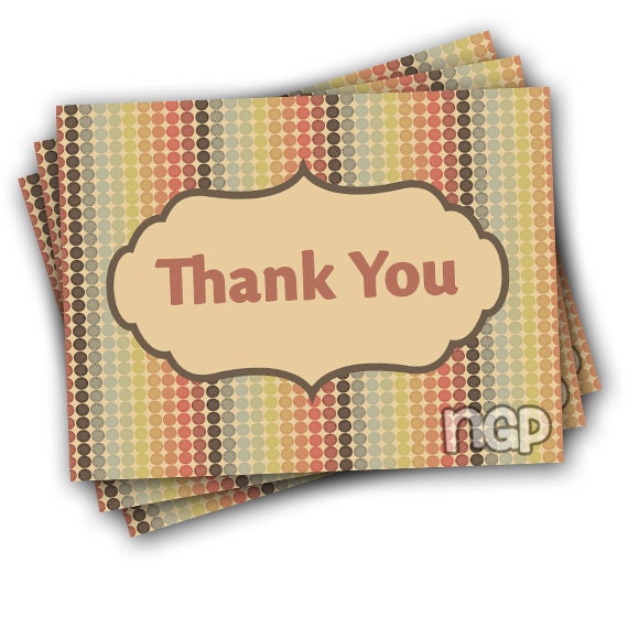 12 Pack Japanese Dot Thank You Card Stationery