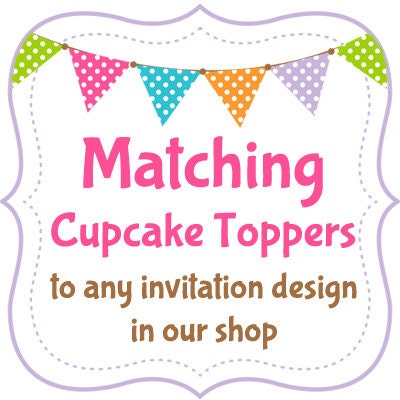 Printable Cupcake Topper or Favor Tag - Match any design in our shop - Customizable Il_170x135
