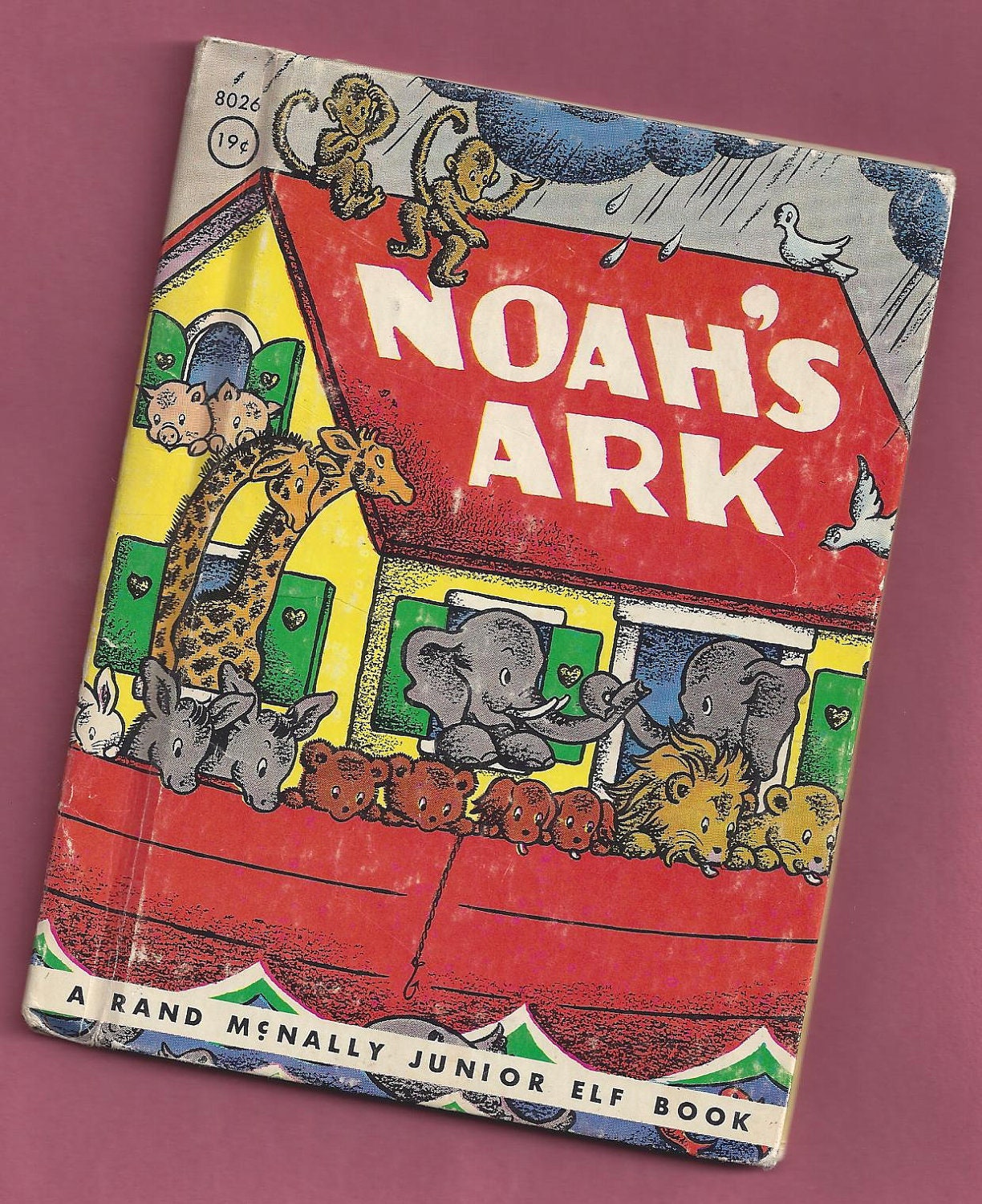 Vintage Rand McNally 1946 Noah's Ark Children Junior Elf Story Book by Dorothy Bell Briggs