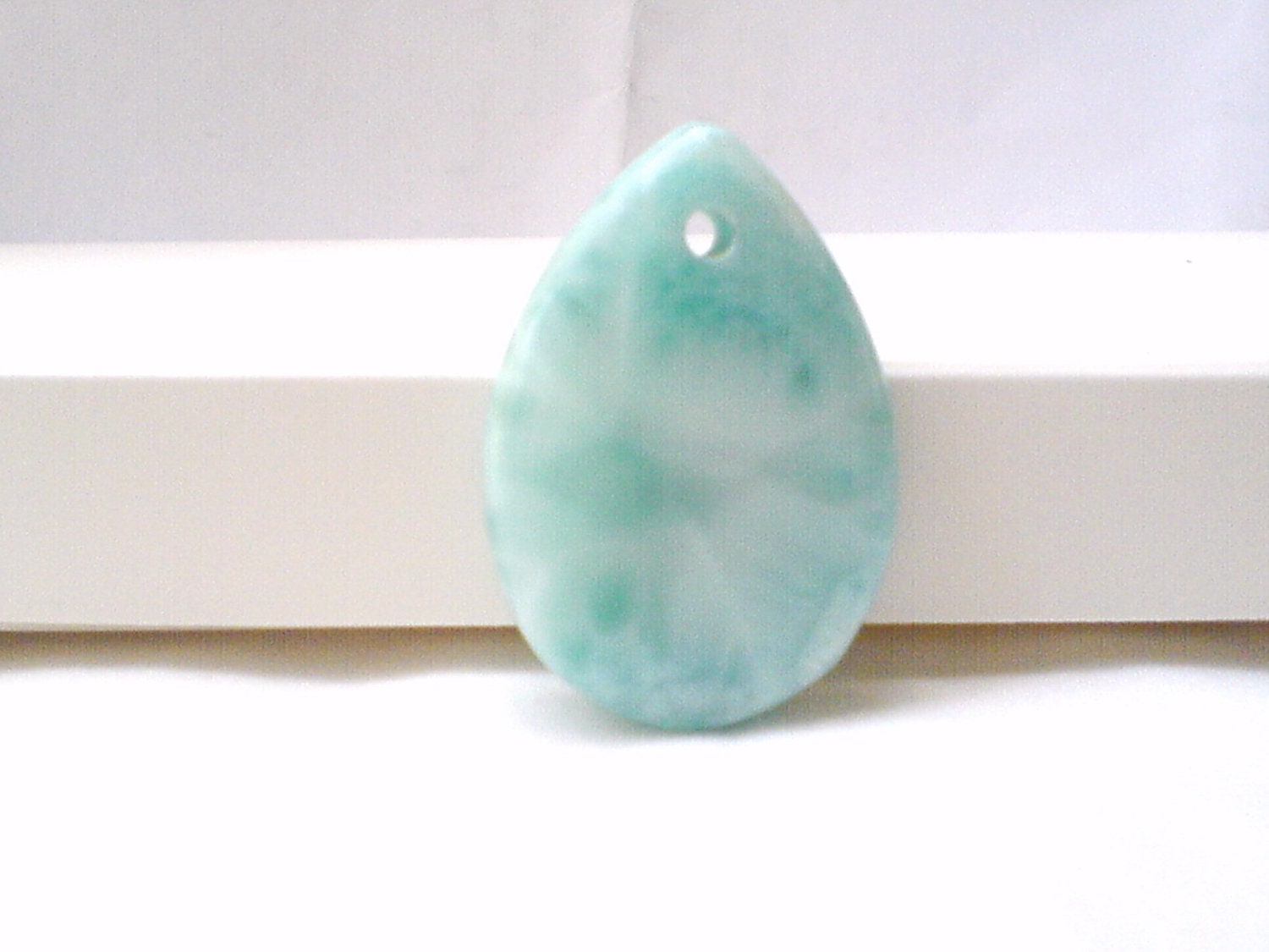 Larimar teardrop bead focal bead