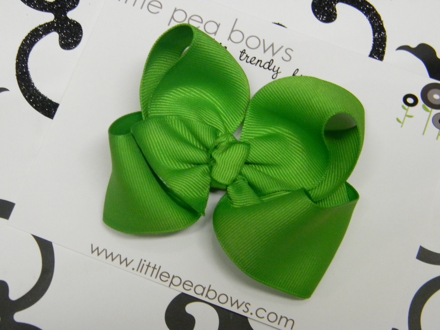 LPB - Large Boutique Twisted Bow - APPLE