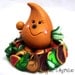Fall Leaves Parker Figurine - Polymer Clay Character - Limited Edition Sculpture
