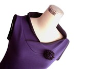 Plus size top. Double-colored sleeveless hoodie. Custom vest. Violet hooded top. Black hoodie