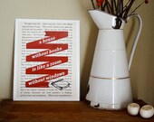 11x14 print with quote by Horace Mann with book illustration and scanned book page