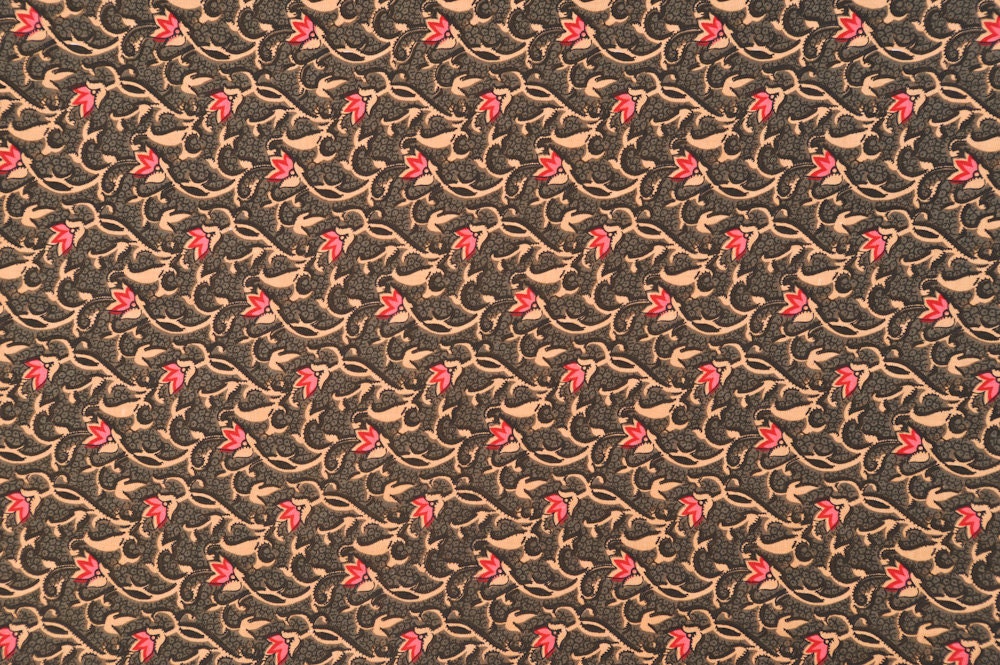 Vintage Retro Cotton Fabric - Authentic Prints For SSI C1890s - 1880s - One Yard