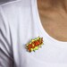 POW Comic Blast Brooch, Yellow Orange