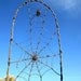 Spider In A Tattered Web Barbed Wire Garden Trellis Made to Order