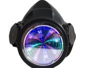 Infinity Tunnel LED Gas Mask Single Tank Respirator Rave Cyber Goth Steampunk Wear Clothing