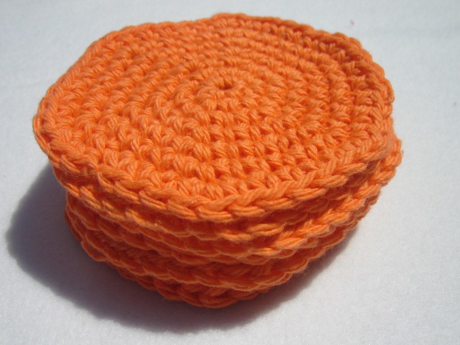 Cotton Facial Cloths or Make Up Removers Facial Scrubbies in Orange
