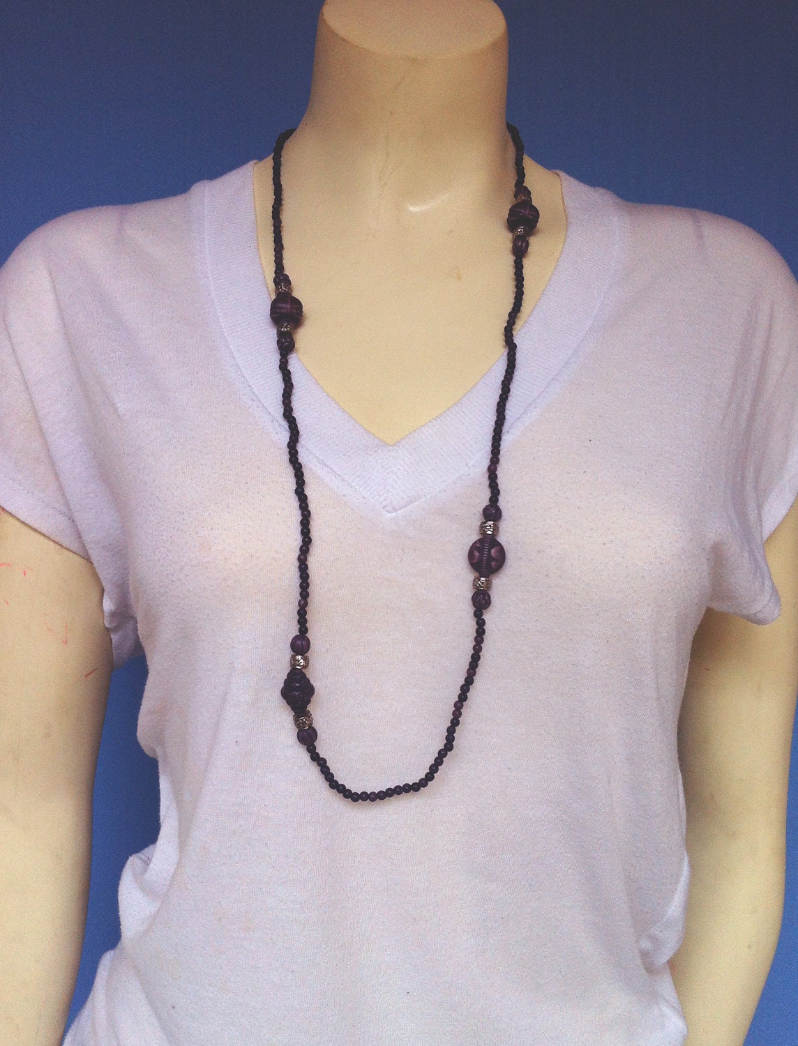 Make Love Not War Beaded Vintage Necklace