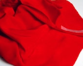 Hand-dyed Rayon Satin, Red Orange Multi, Half yard