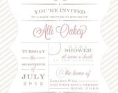 Baby Shower Invitation - Modern Meets Country
