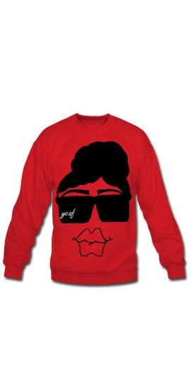Natural Boss Lady Crewneck Sweatshirt-Red