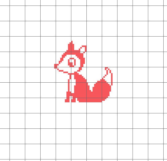 Fox Counted Cross Stitch PDF Pattern
