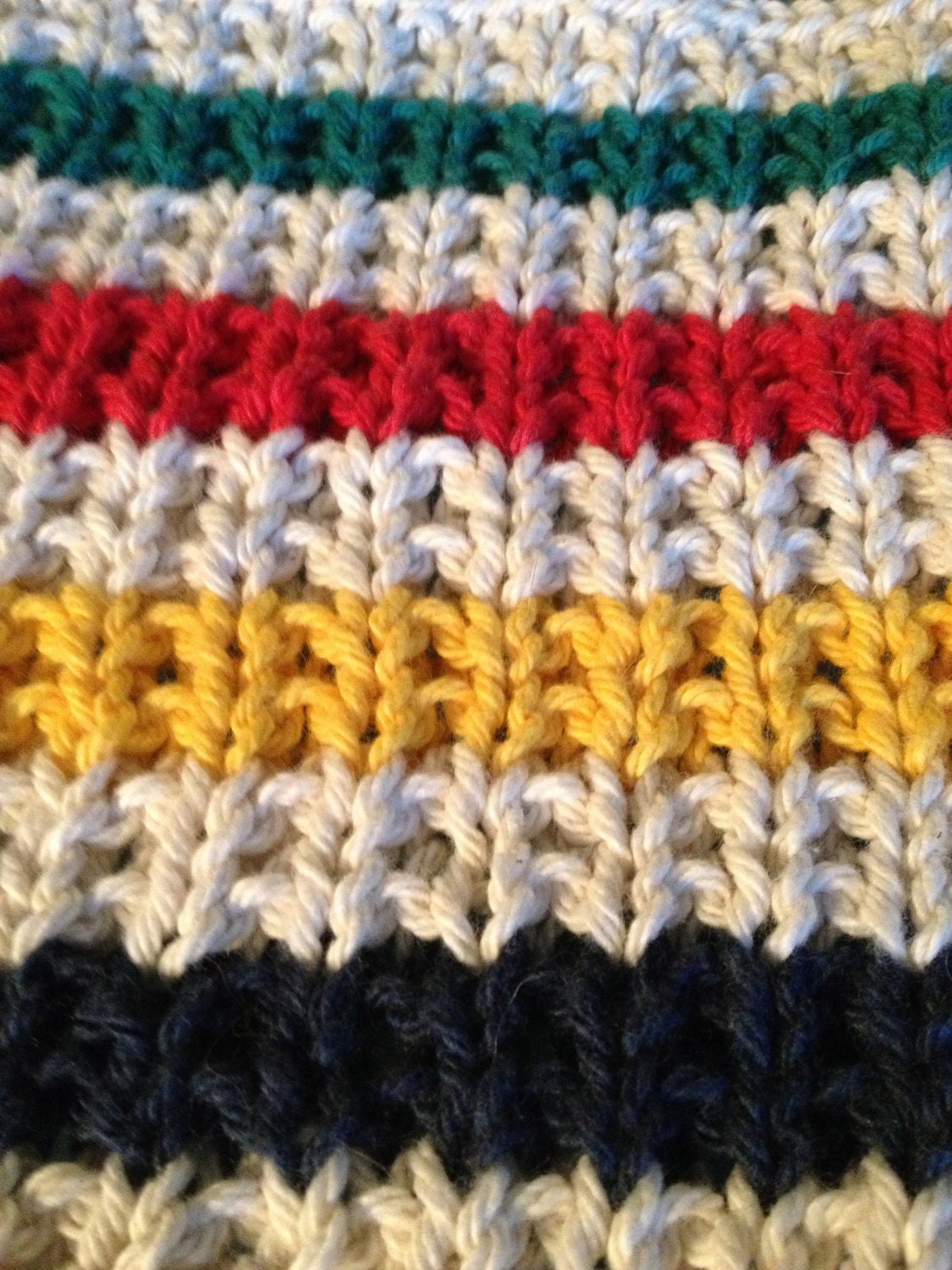 Canadiana Dish Cloth Knitting Kit- a new product from Studio No. 9 Art and Design - inspired by the Hudson Bay Blanket