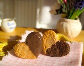 Food Jewelry Chocolate Dipped Heart Cookie Earrings