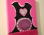 Hot Pink Black Zebra Wild Custom Girls Tulle Ribbon Bow Holder