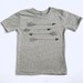 Arrows Kid's Eco Heather Grey Tshirt Tee Shirt Black ink Organic Recycled 2T, 3T, 4T