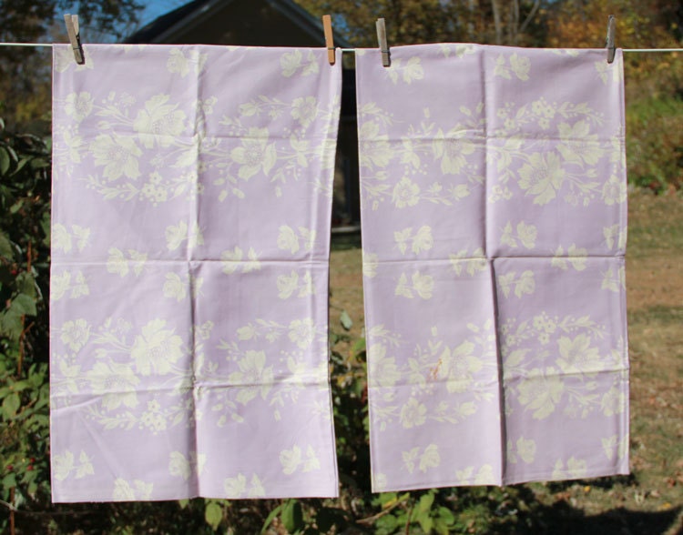 Pair Flour Feed Sacks Vintage Cotton