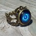 Fortune Teller Eye - Gypsy - Bronze Lace Band Adjustable Ring