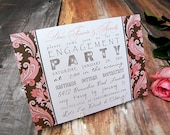 Damask Shower or Party Invitation Deposit