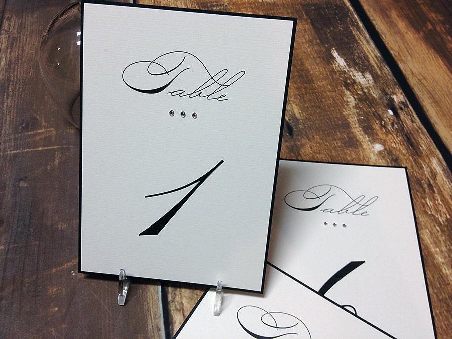 Rhinestone Table Number Set: 1-20