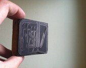 Vintage Manicure Set Wooden Letterpress Printer's Block
