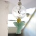 Glass Bead Earrings Dangle Dandelion Fluff  Aventurine Birds - Spring Flight