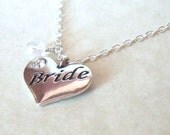 Bride Heart Charm Necklace