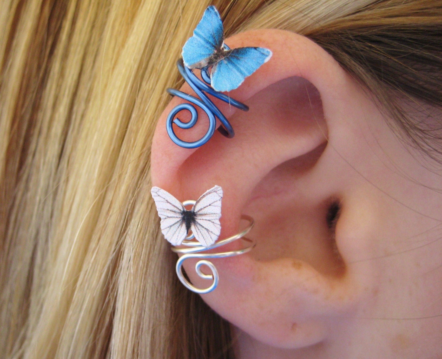 Butterfly Ear Cuff - Wire Wrap Earcuff Custom Color