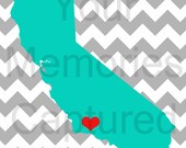 California State Reusable Stencil - for fabric, wood, paper, canvas, walls - 7x8