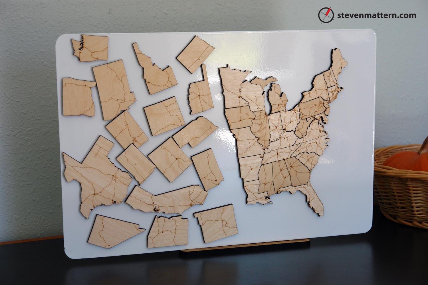 USA Map Puzzle - Continental Interstate Highway System