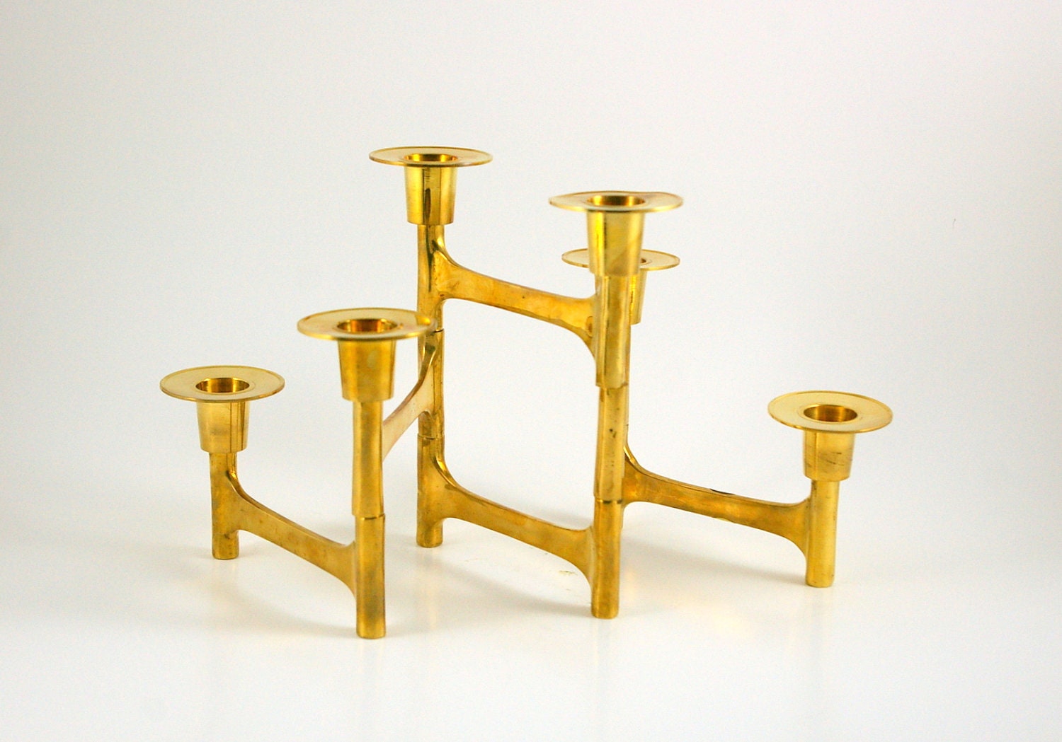 Brass Folding Candle Holder - Nagel-era - Mid Century