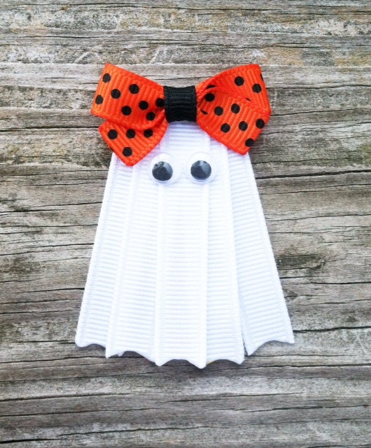 Ghost Ribbon Sculpture Hair Clip - Toddler Hair Bows - Girls Hair Accessories... Free Shipping Promo
