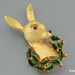 Vintage Reindeer Brooch Pin Christmas Jewelry