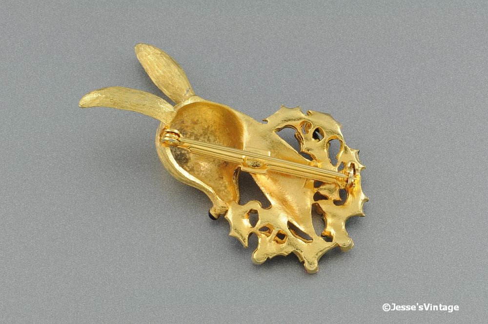 Vintage Reindeer Brooch Pin Christmas Jewelry
