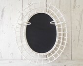 Wedding Chalkboard Frame Wired Metal Frame Vintage Chalkboard Upcycled White Menu Kitchen French Farmhouse Shabby Chic