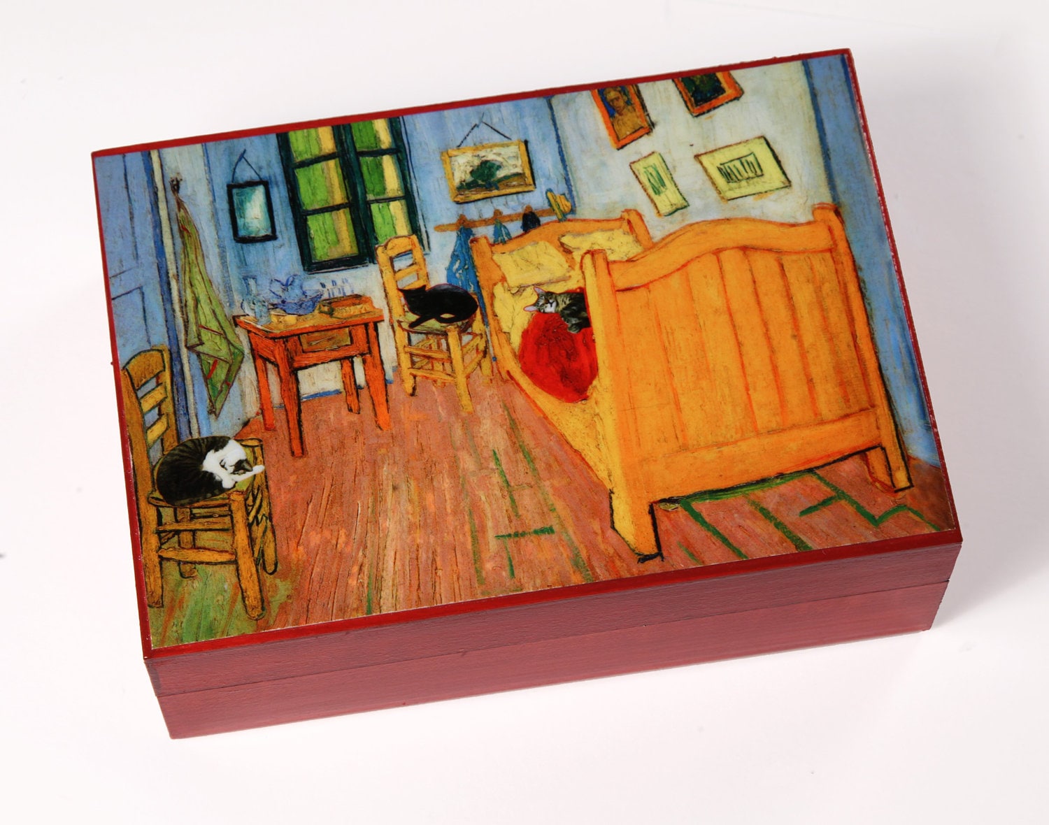 Van Gogh Decorative Box- Keepsake Box-  Van Gogh's Cats